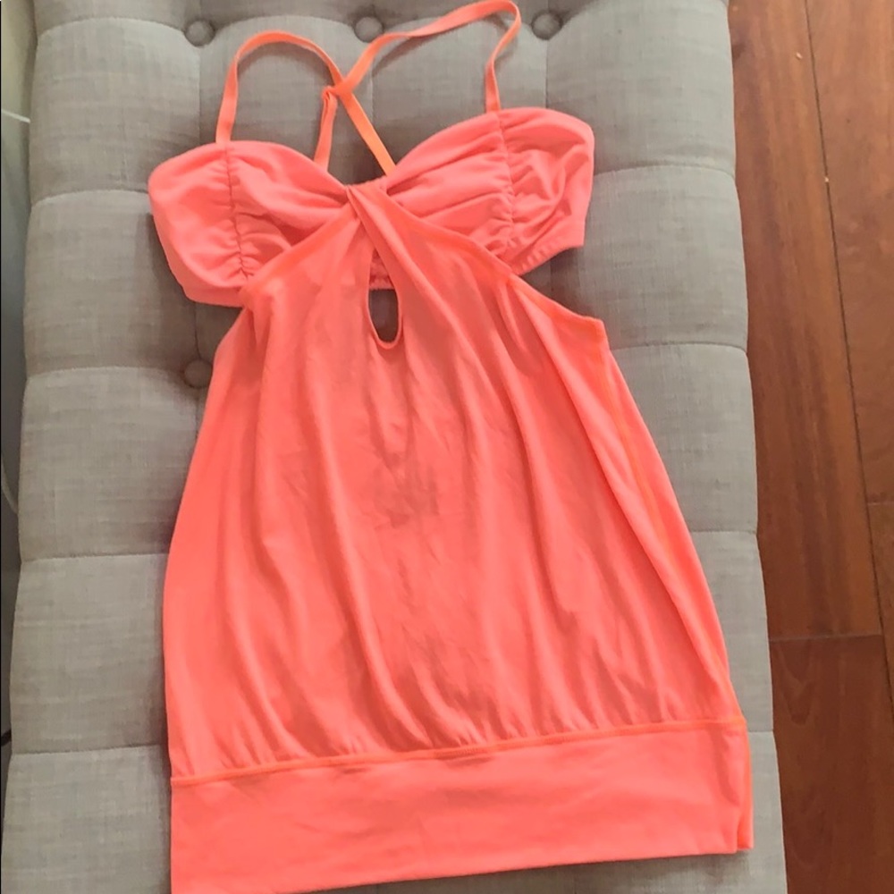 Lululemon Racer Back, open low-back top.